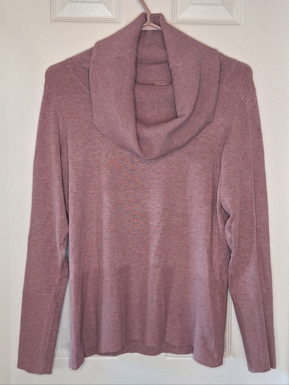 Soya Concept Cowl Neck Long Sleeve Sweater - Dusty Rose